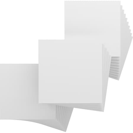 Ekena Millwork 15 3/4W x 15 3/4H x 1T PVC Hobby Boards, Unfinished, 25PK HBP16X16X100DUN